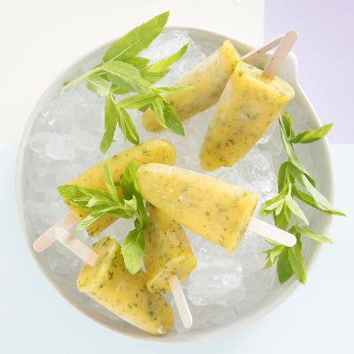 Mango, Pineapple & Mint Popsicles