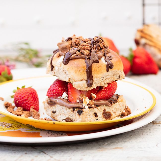 Tim Tam Slam BBQ Hot Cross Bun
