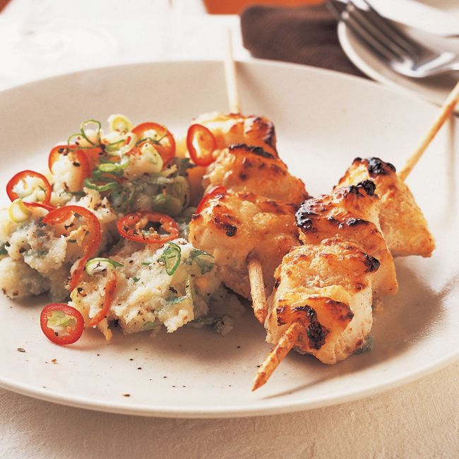 Fish Kebabs & Spring Onion Mash