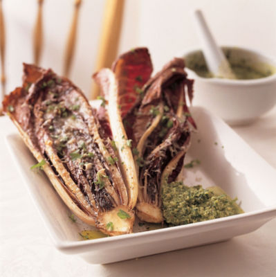 Grilled Chicory With Salsa Verde