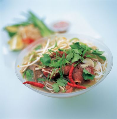 Beef & Flat Noodle Soup