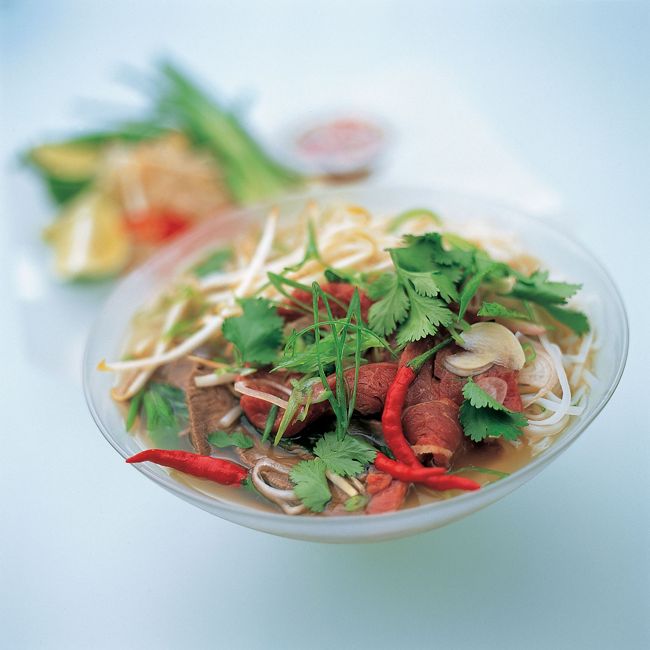 Beef & Flat Noodle Soup