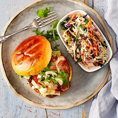 Beef Burger With Caramelised Onion Mayonnaise