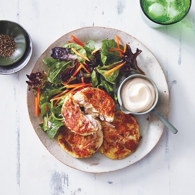 Air-fryer Tuna & Potato Fritters With Mayo