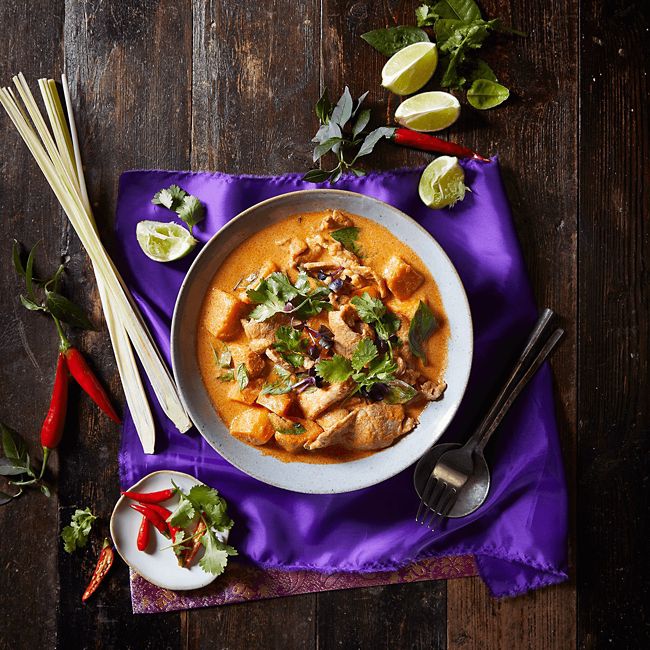 Red Pork Curry With Pumpkin