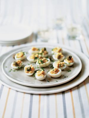 Anchovy-stuffed Eggs