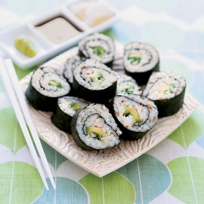Avocado & Cucumber Sushi