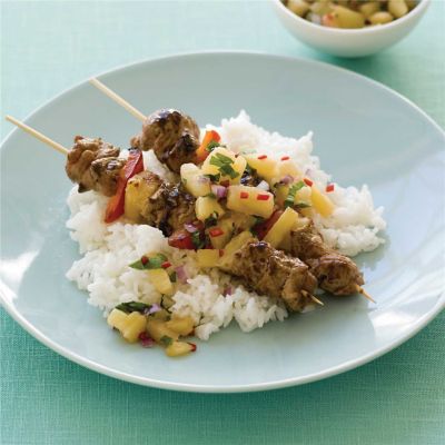 Hawaiian Pork Kebabs