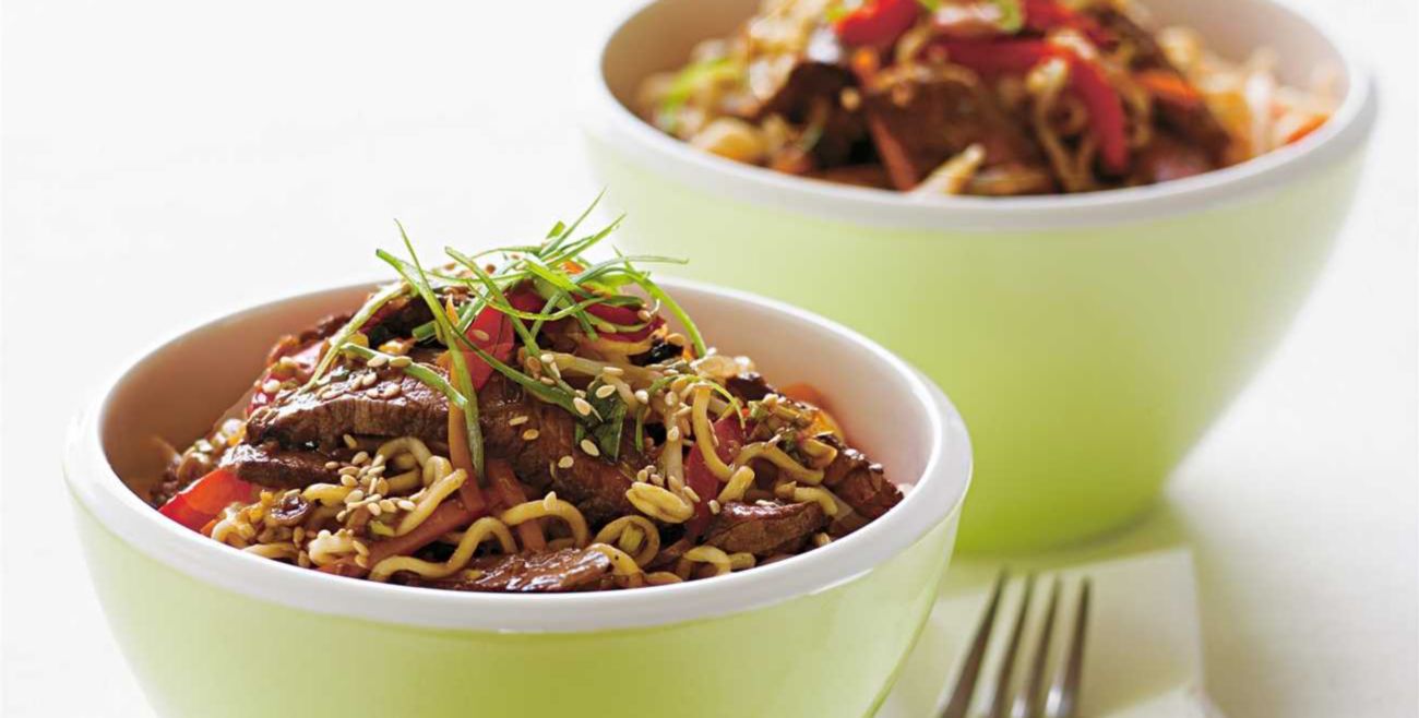 Teriyaki Beef with Noodles & Vegetables Recipe | Woolworths