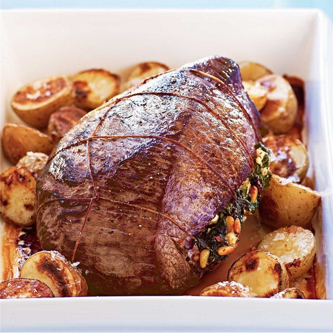 Roast beef with Spinach Pocket