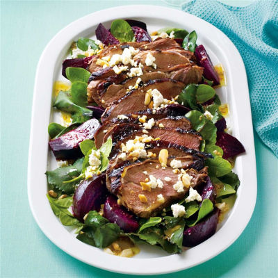 Balsamic Lamb with Spinach & Beetroot