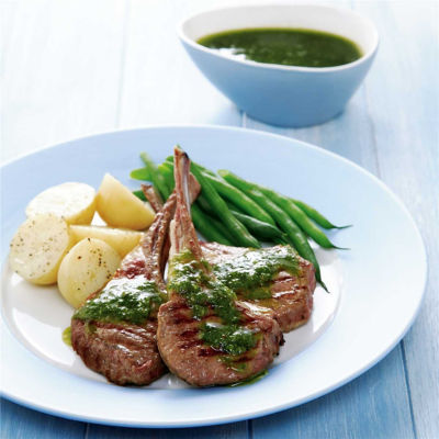 Chargrilled Lamb Cutlets with Pesto