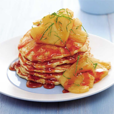 Coconut Pancakes with Pineapple