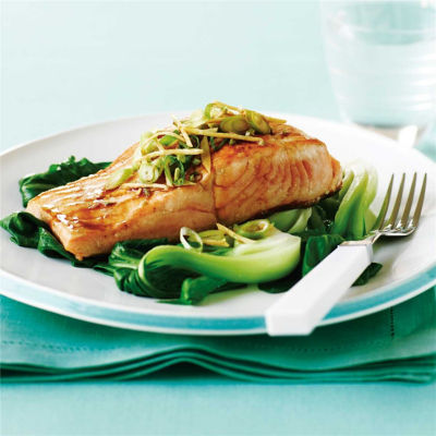Grilled Salmon with Ginger & Soy