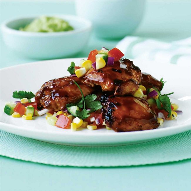 Marinated Chicken with Corn Salsa