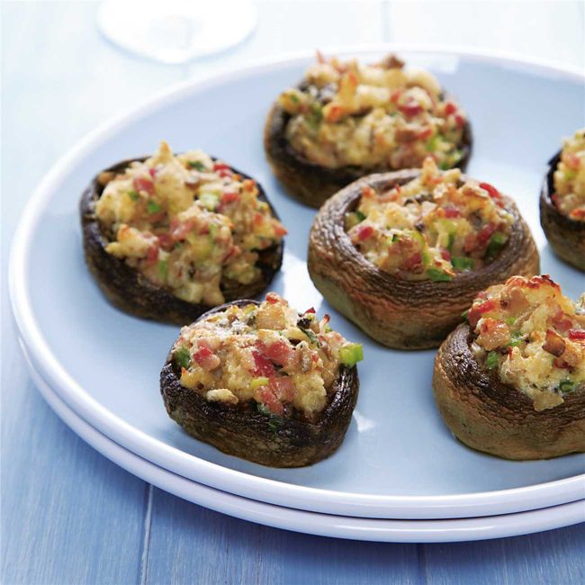 Mushrooms with Souffle Filling