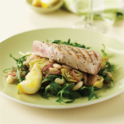 Chargrilled Tuna with Warm Bean Salad
