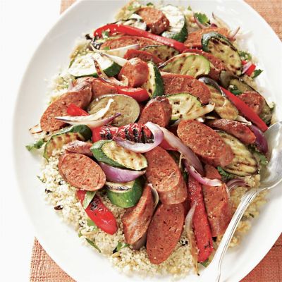 Gourmet Sausages with Cous Cous