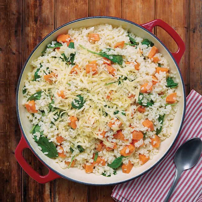 Sweet Potato and Vintage Cheddar Rice Bake