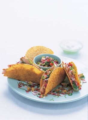 Chicken Tacos & Hot Green Salsa