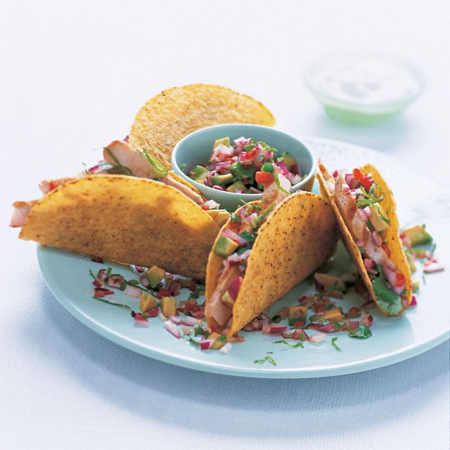 Chicken Tacos & Hot Green Salsa