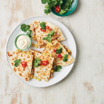 Easy Corn & Tuna Quesadillas