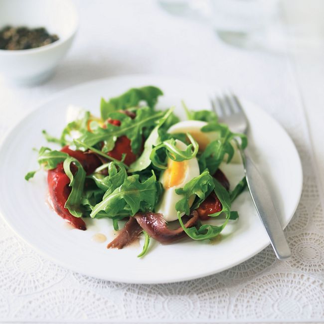 Anchovy, Red Capsicum & Egg Salad