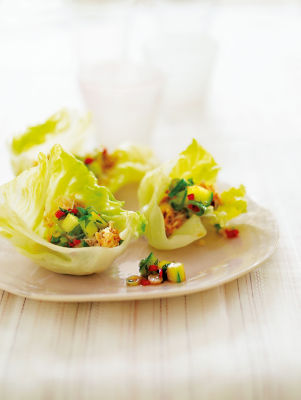 Lettuce Wrappers With Crab