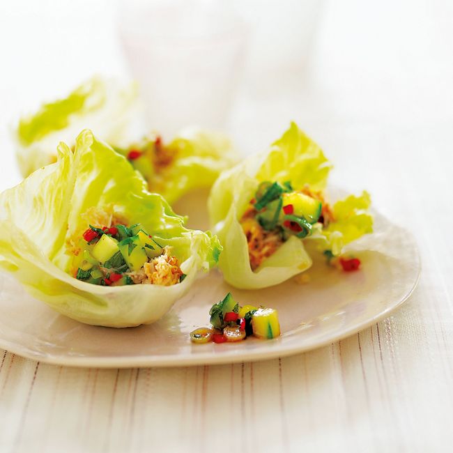 Lettuce Wrappers With Crab