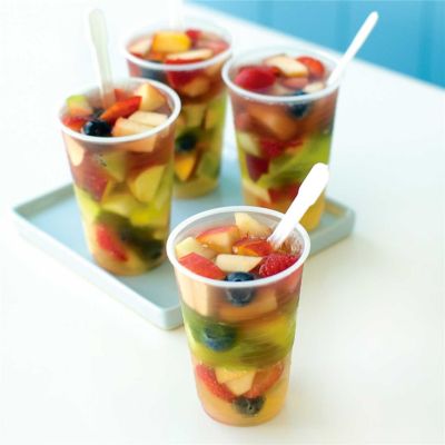 Rainbow Fruit Jelly Cups