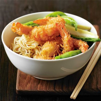 Coconut Prawns with Noodles