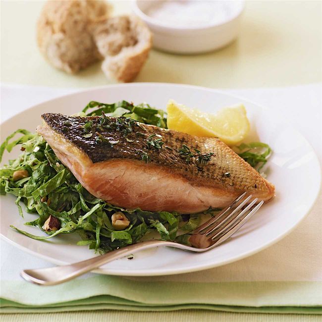 Crispy Skin Salmon with Cos Salad
