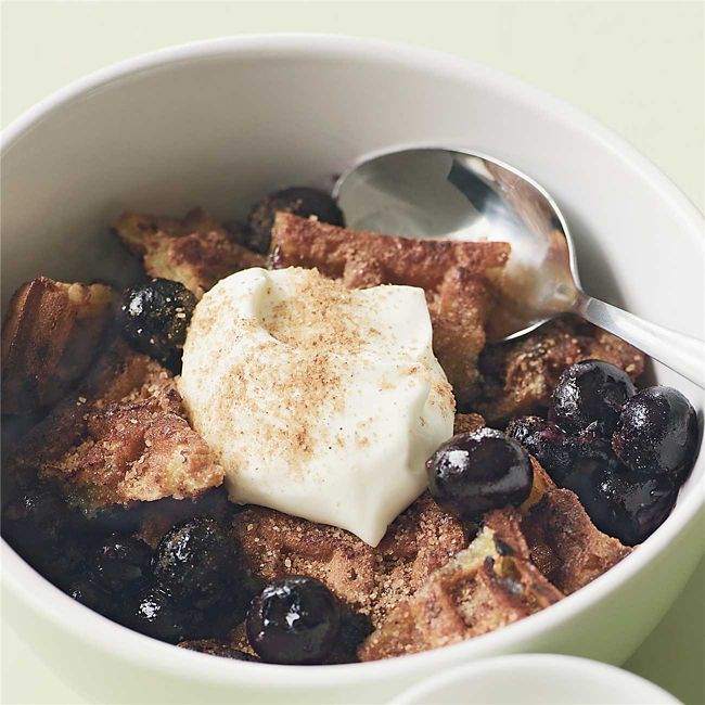 Waffle Berry Pan Pudding
