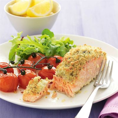 Lemon & Basil Crusted Salmon