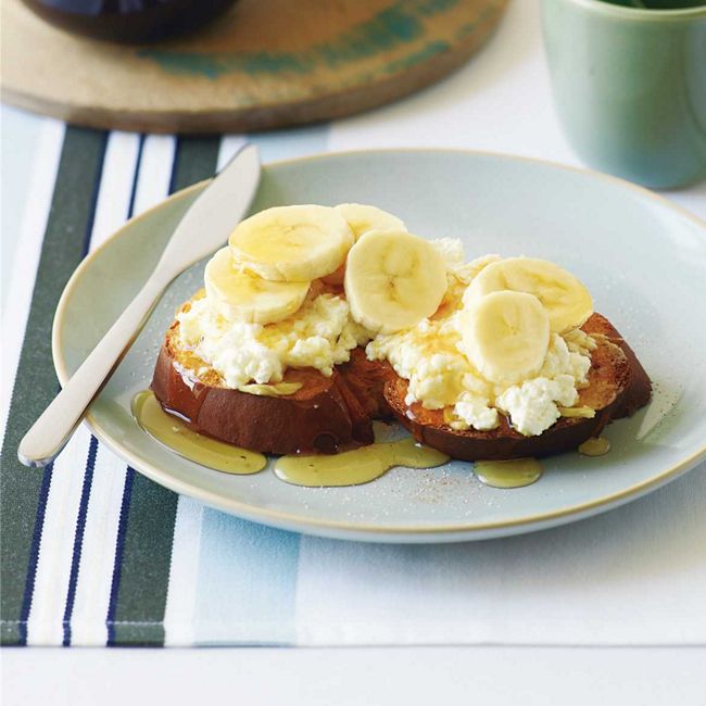 Cinnamon Brioche with Ricotta, Banana & Honey