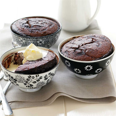 Quick Chocolate Self-Saucing Puddings