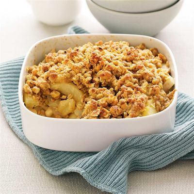 Baked Custard Apple Crumble