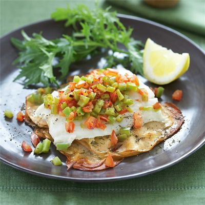 Piri Piri Fish with Tomato & Capsicum