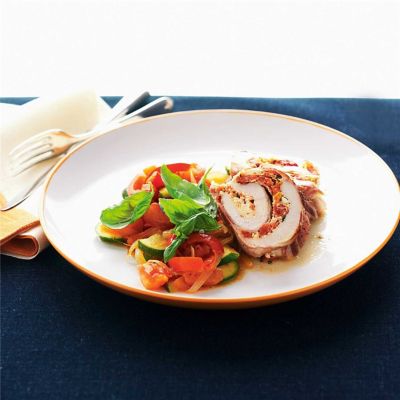 Pancetta, Chicken & Semi Dried Tomato Roll