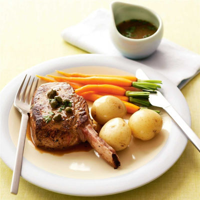 Veal Cutlets with Lemon & Capers