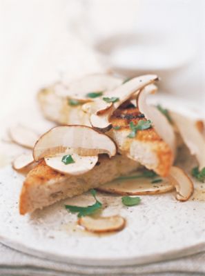 Porcini Bruschetta With Truffle Oil