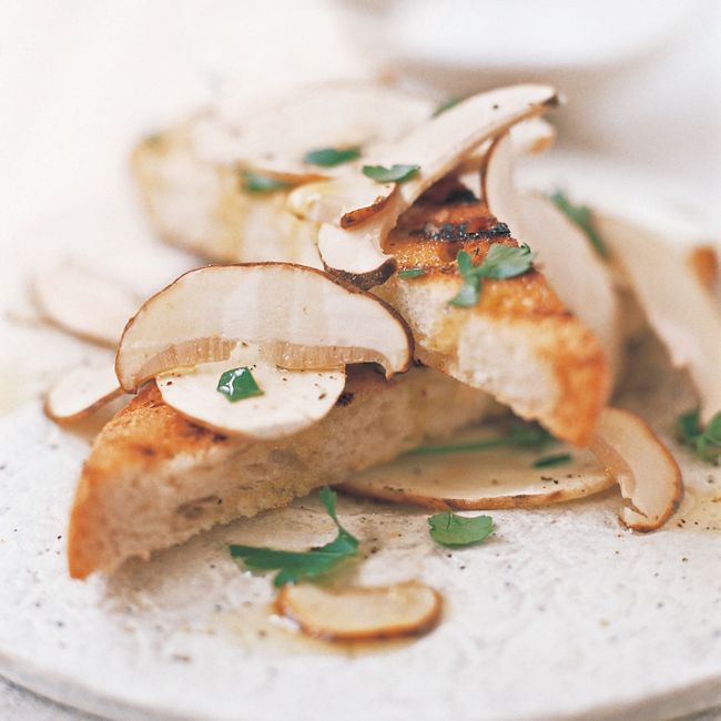 Porcini Bruschetta With Truffle Oil
