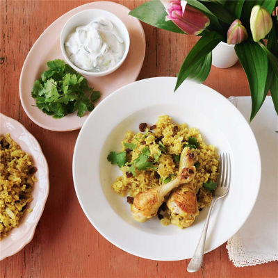 Chicken & Rice Biryani with Raita