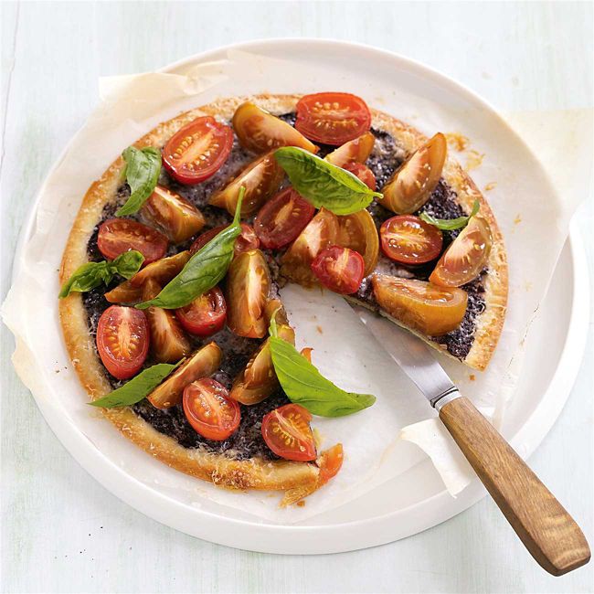 Kumato tomato tart