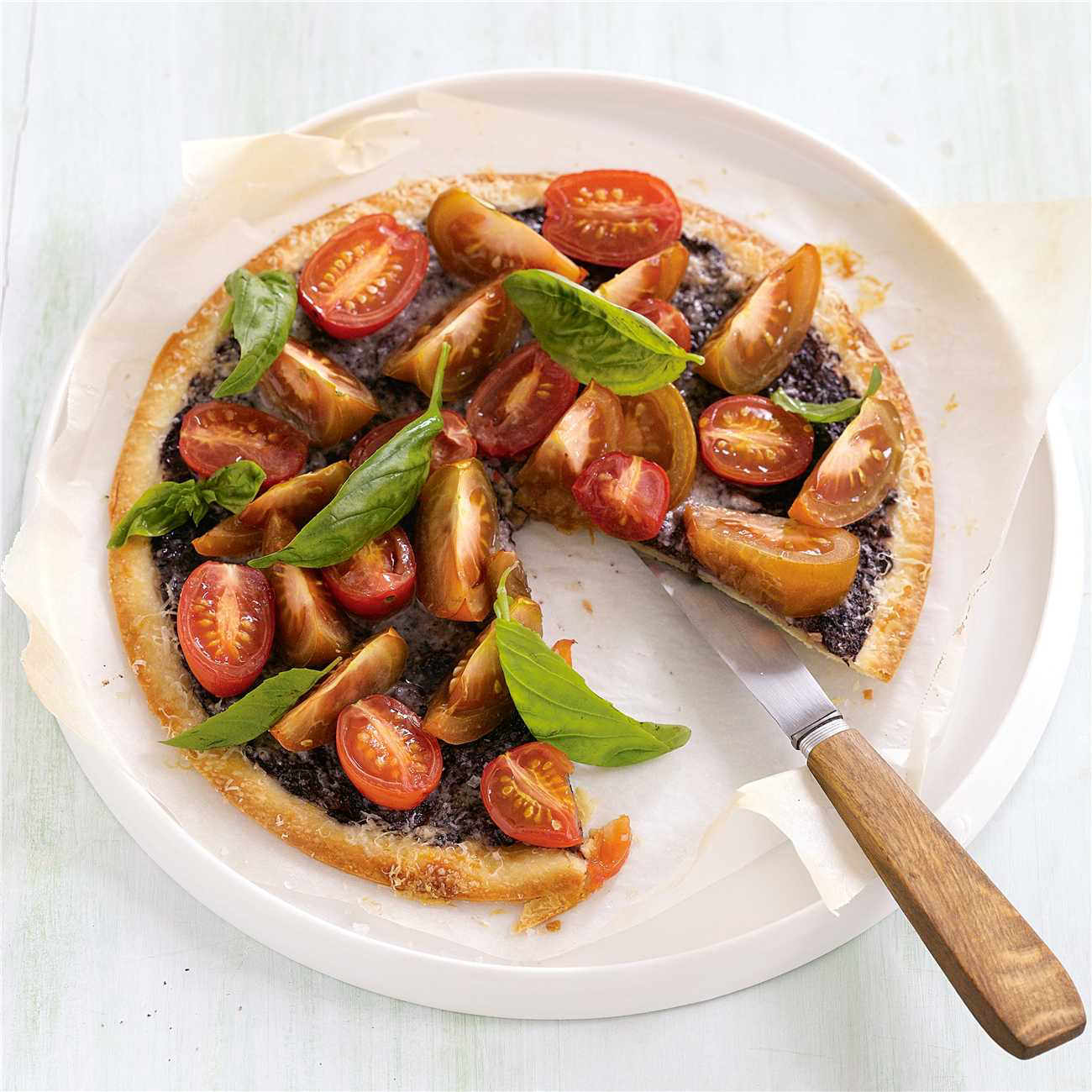 Kumato tomato tart