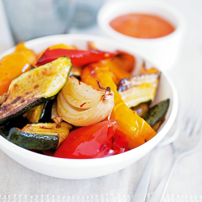 Red Capsicum Rouille & Vegetables