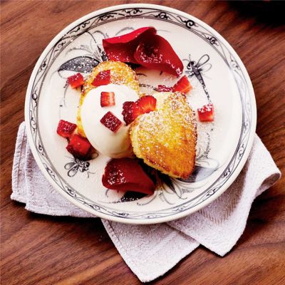 Love Hearts with Strawberries & Ice-Cream