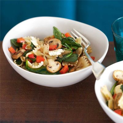 Mushroom, Capsicum, Spinach & Bocconcini Pasta