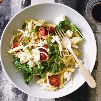 Penne with Chicken, Tomatoes,Baby Rocket & Ricotta