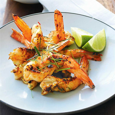 Barbecue Green Prawns with Thai marinade